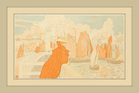 Lithografie Rysselberghe - La jetée