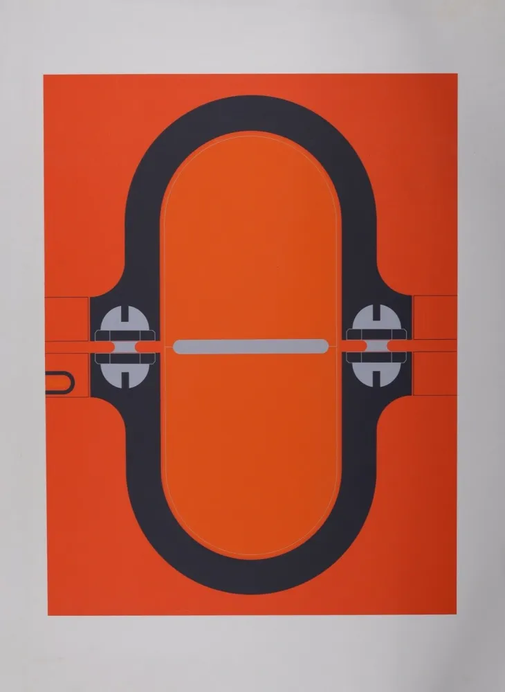 Zeefdruk Sato - Composition Pop (Animals of the night), 1971