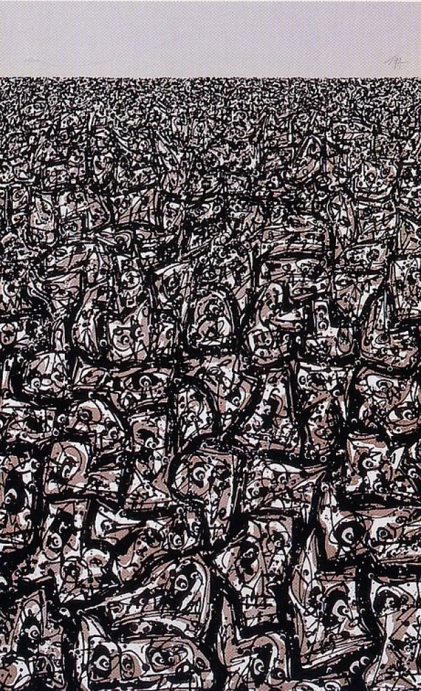 Lithografie Saura - Copa del mundo de futbol