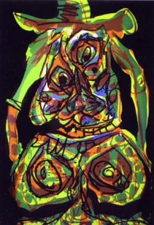 Lithografie Saura - Dama en tecnicolor