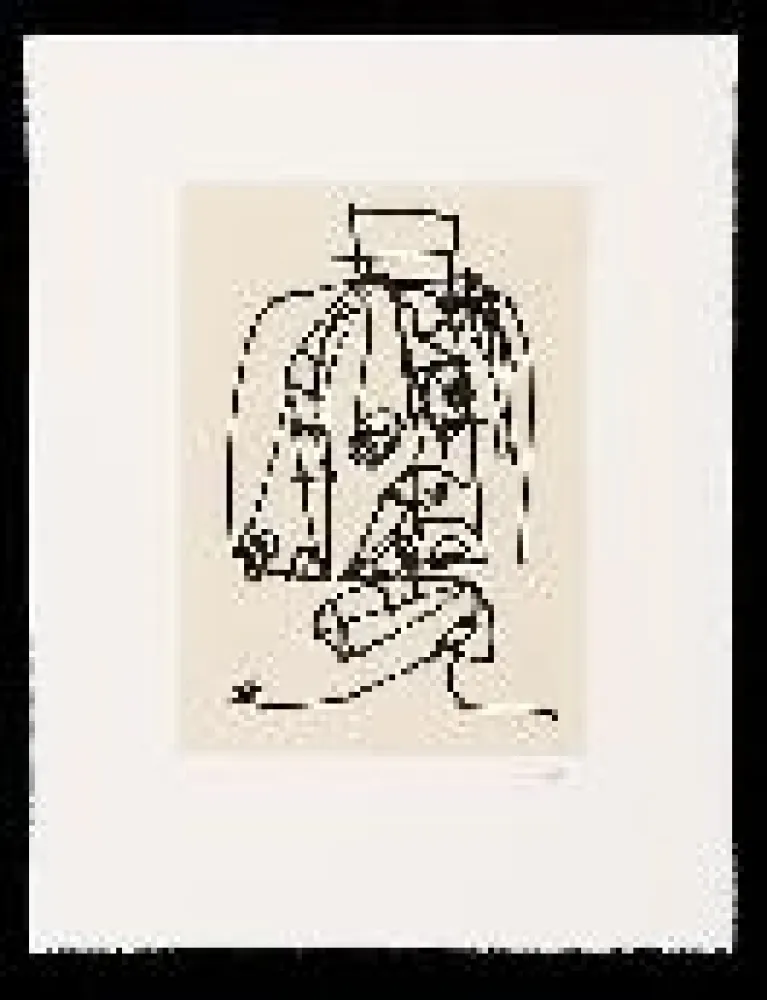 Ets En Aquatint Saura - Frauen portrait mit Hut 3