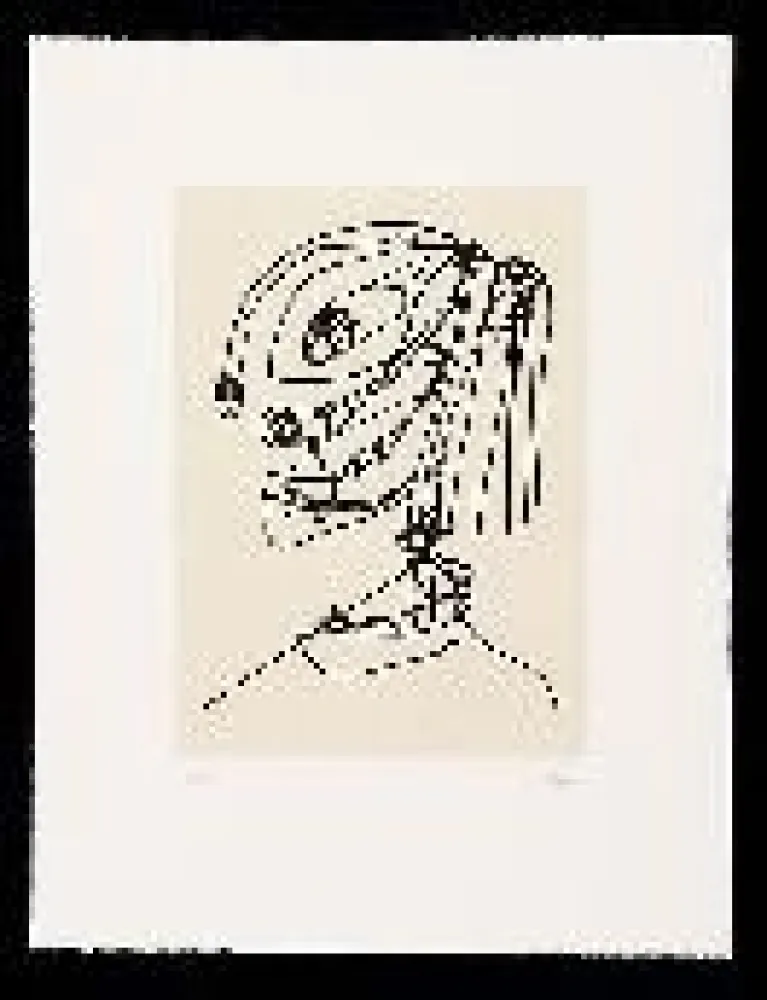 Ets En Aquatint Saura - Frauen portrait mit Hut 4