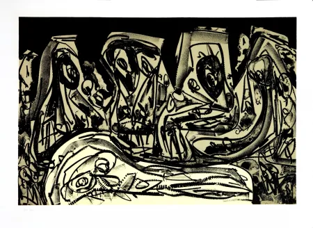 Lithografie Saura - Kafka - Tagebücher II
