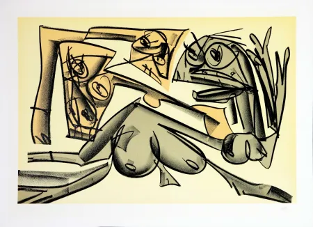 Lithografie Saura - Kafka - Tagebücher IX