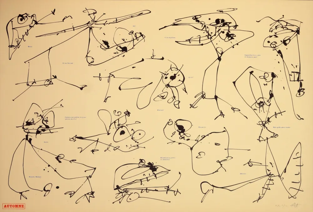 Lithografie Saura - Les quatre saisons, Automne