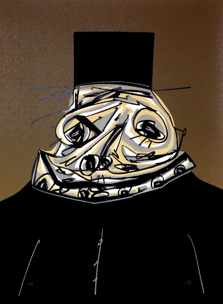 Lithografie Saura - Philippe II,  Une chaire d'ombre