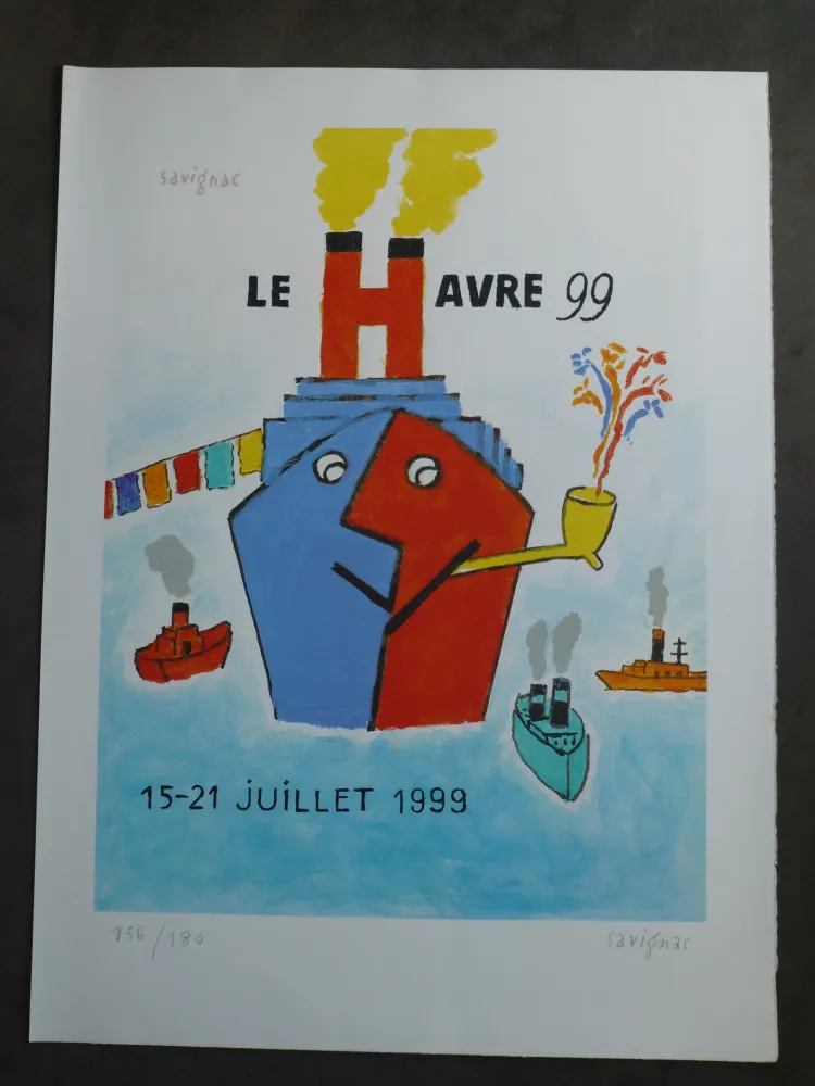 Lithografie Savignac - Le Havre 1999