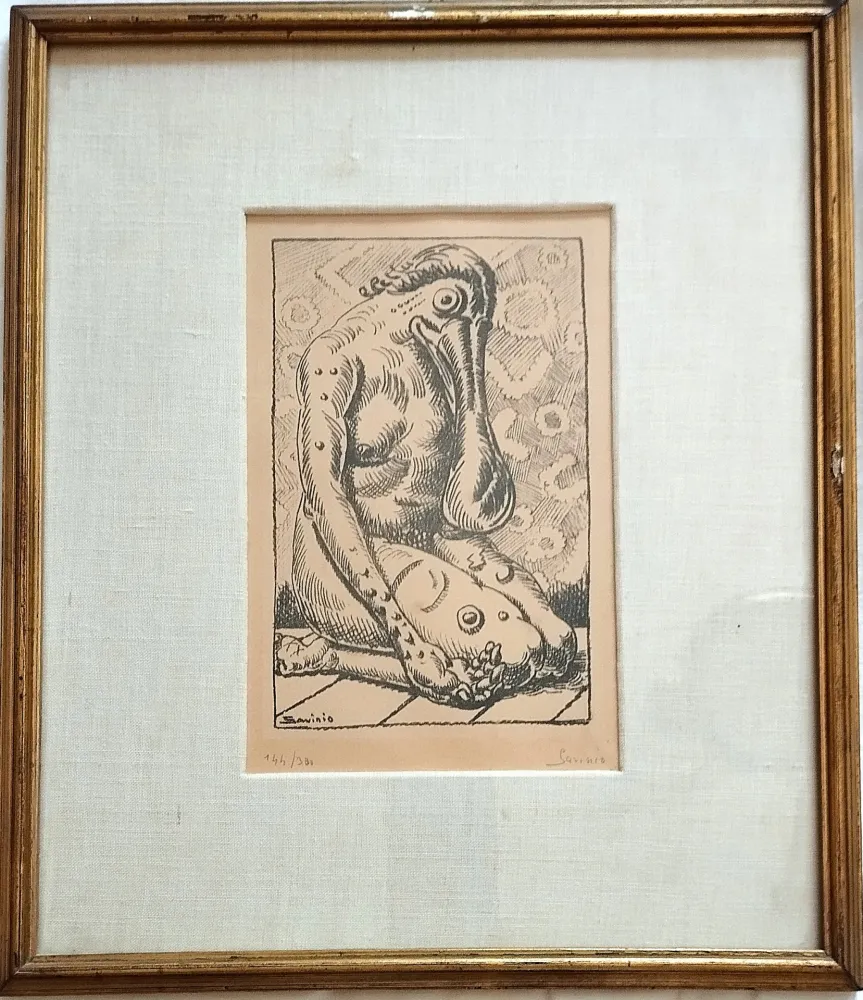 Lithografie Savinio - Psiche, da 