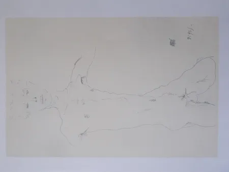 Lithografie Schiele - Standing male nude