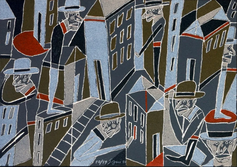 Lithografie Segui - Le froid bleu des contre nuits 1