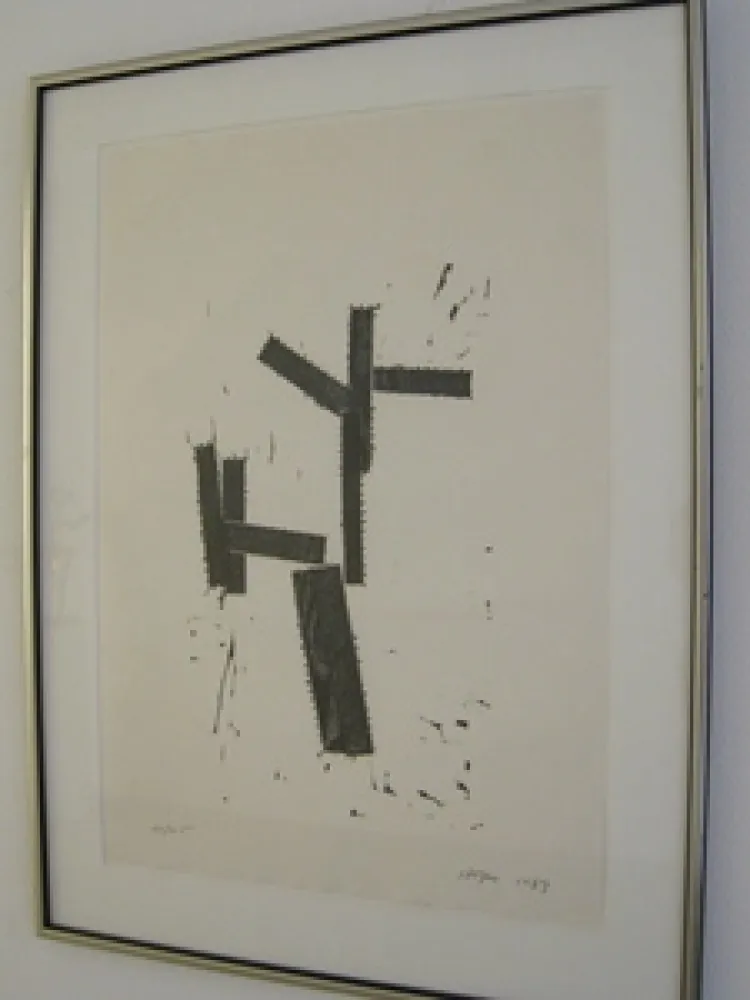 Houtsnede Shapiro - Composition B