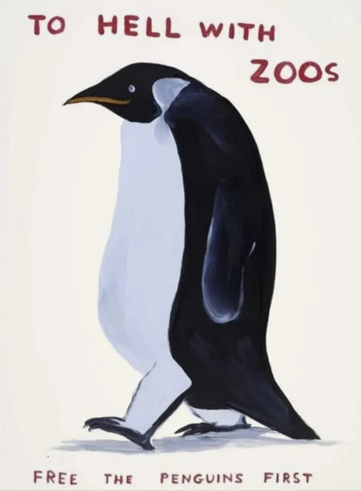 Zeefdruk Shrigley - To Hell With Zoos