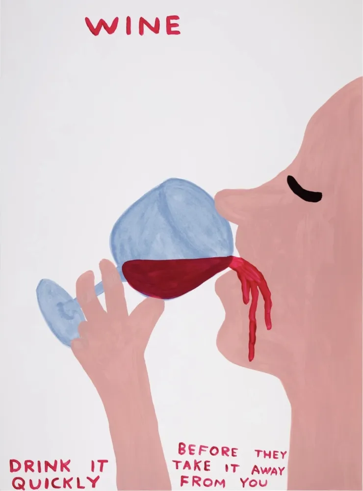 Zeefdruk Shrigley - Wine