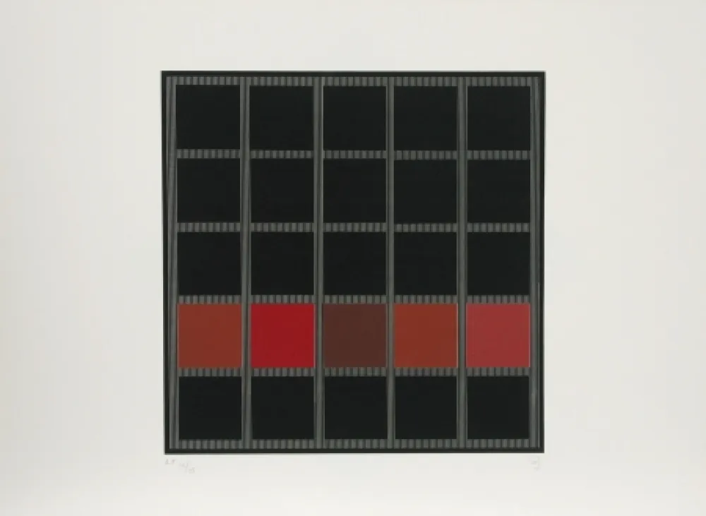 Zeefdruk Soto - Untitled (Red)