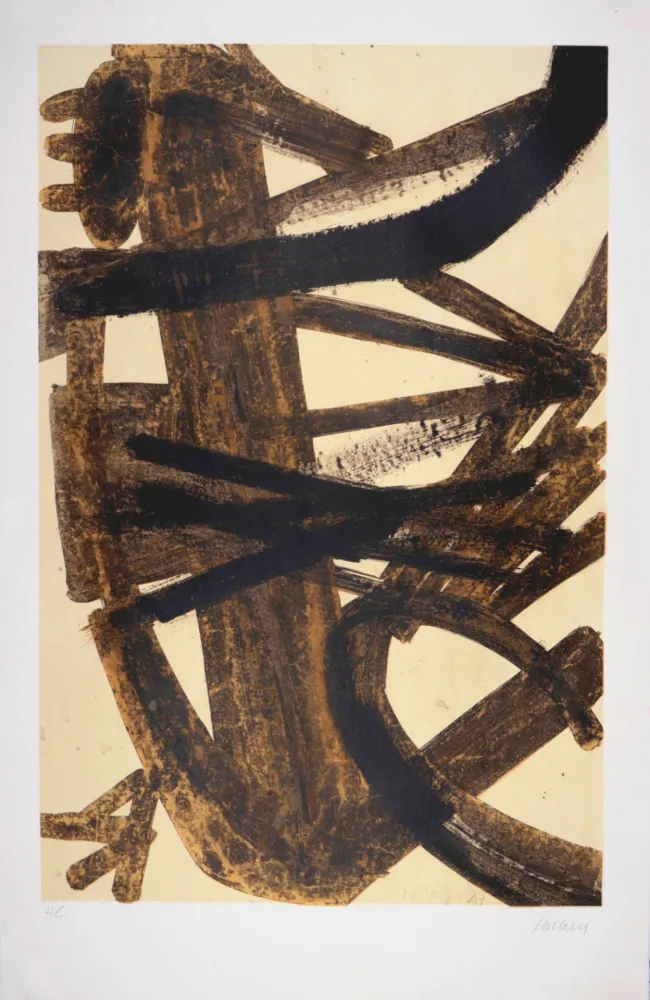 Lithografie Soulages - Antagonismes, 1960 - Hand-signed!