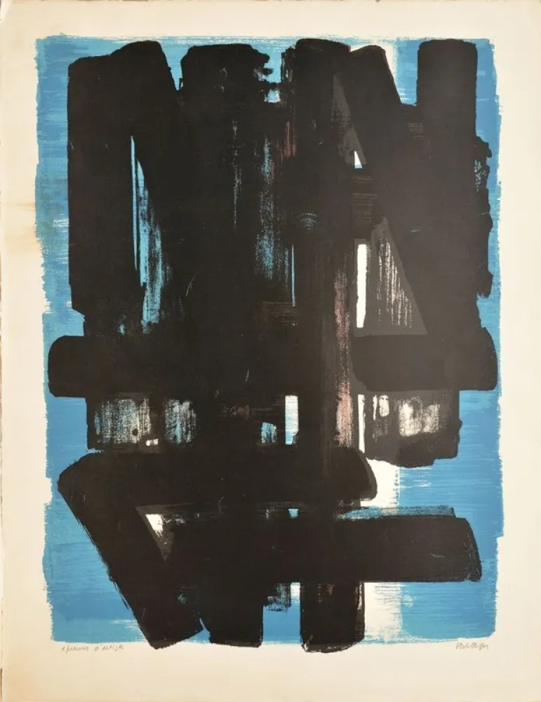 Lithografie Soulages - Composition n°5