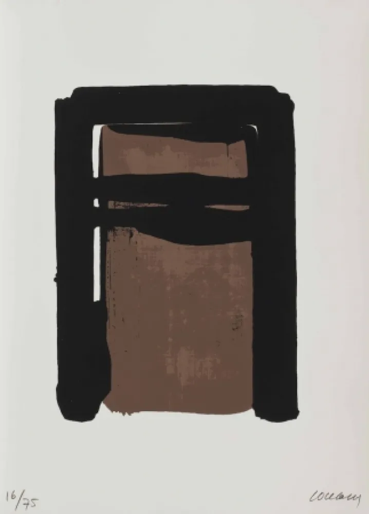 Zeefdruk Soulages - Serigraphie no. 10 (from Sur le mur d'en face)