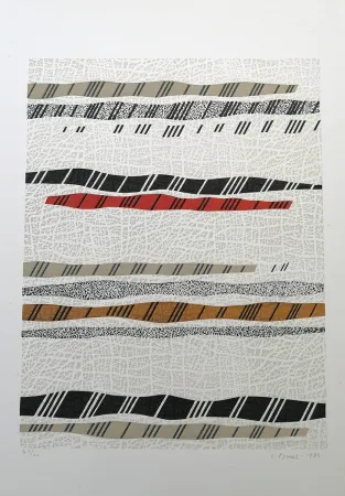 Houtsnede Spacal - Colline carsiche