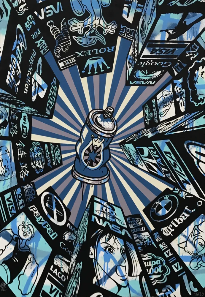 Zeefdruk Speedy Graphito - Home Street Home (Blue)