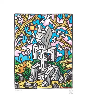 Lithografie Speedy Graphito - Le printemps