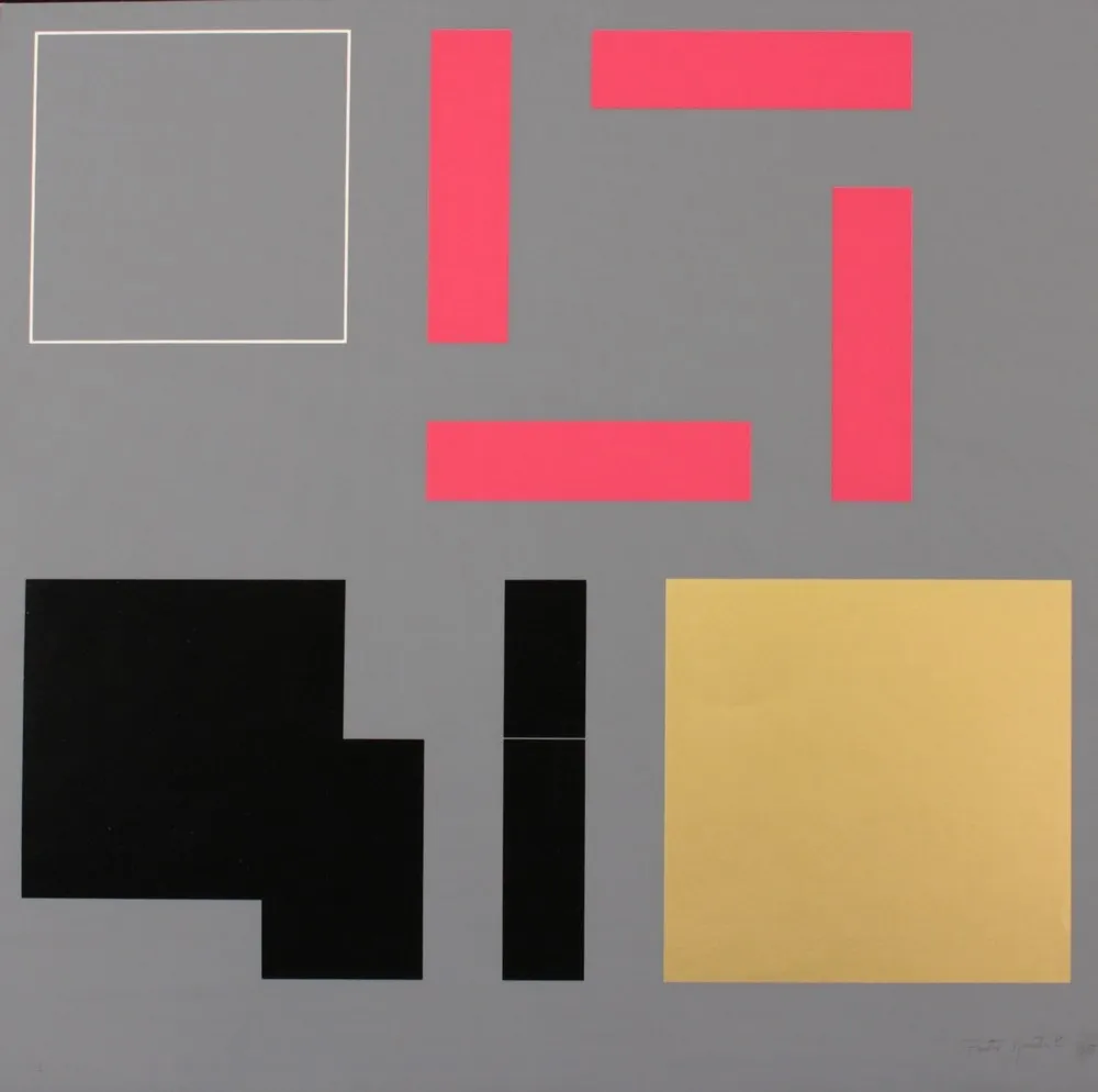 Lithografie Squatriti - SQUARE GROWTH FROM PERIMETER TO SURFACE - EXACTA FROM CONSTRUCTIVISM TO SYSTEMATIC ART 1918-1985