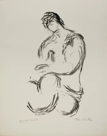 Lithografie Stadler - Weiblicher Akt / Female Nude