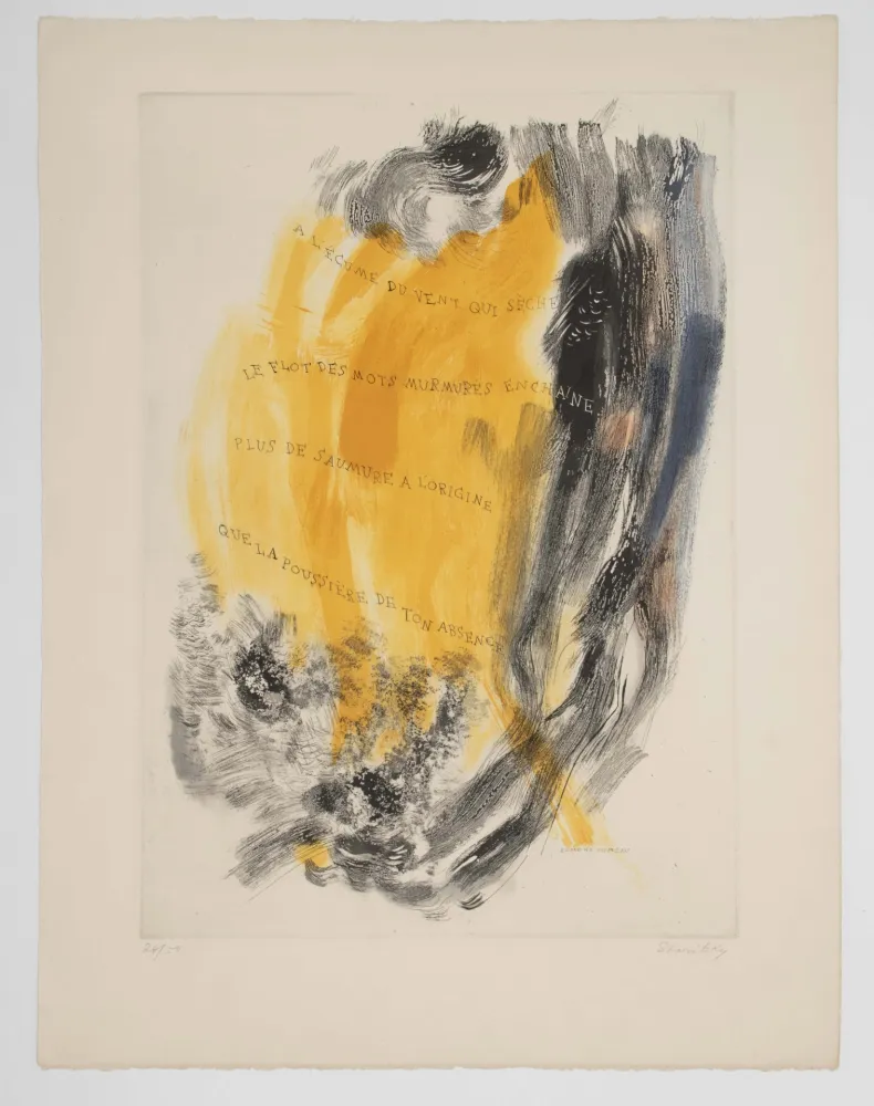 Ets En Aquatint Staritsky - Gravure-Poème, E. Humeau. 1961.