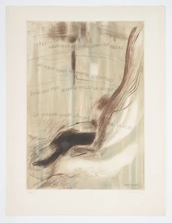 Ets En Aquatint Staritsky - Gravure-Poème, Pierre Restany.