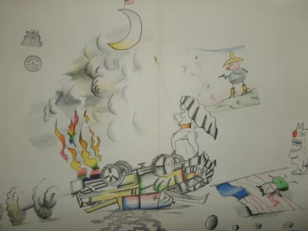 Lithografie Steinberg - La Bataille