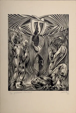 Heliogravure Survage - Composition surréaliste XLII, 1946