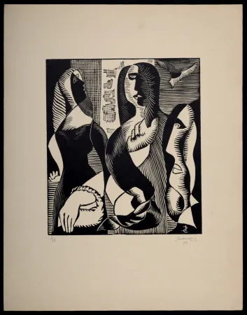 Houtsnede Survage - Composition surréaliste, XXIII (1), 1933