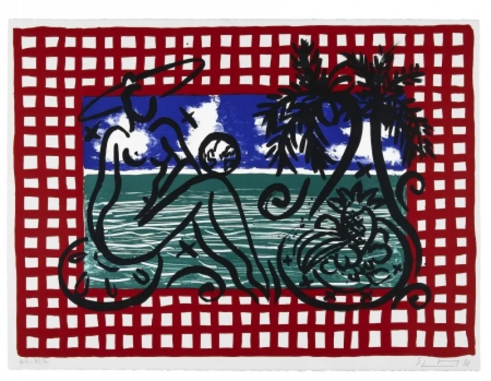 Lithografie Szczesny - Bathers on Mustique