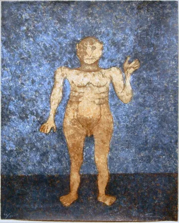 Zeefdruk Tamayo - Hombre en ocre 