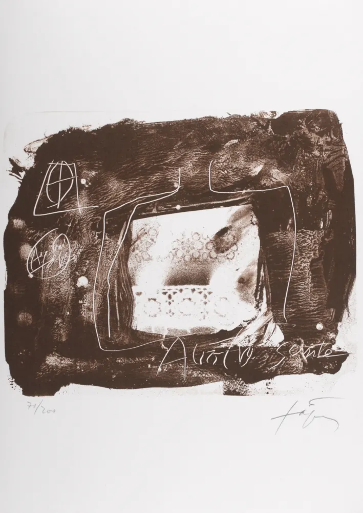 Lithografie Tàpies - Composition, 1979 - Hand-signed