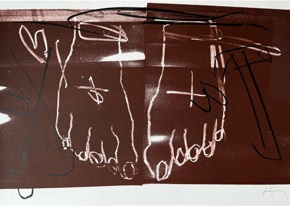 Lithografie Tàpies - Deux pieds