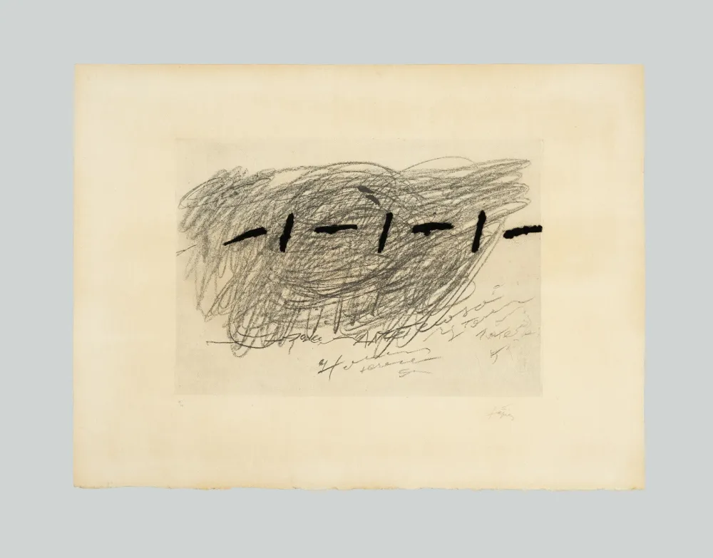 Gravure Tàpies - Écriture