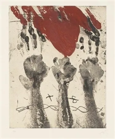 Gravure Tàpies - Empreintes de mains