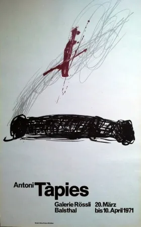 Poster Tàpies - GALERIE ROSSLI. 300 EJ. GALFETTI 247.