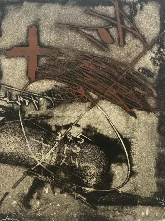 Ets En Aquatint Tàpies - Paroles Peintes