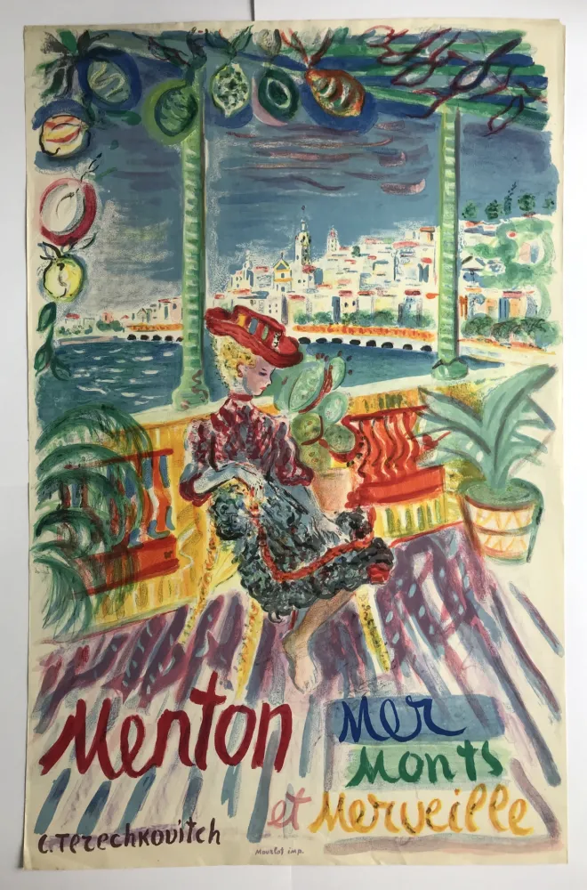 Poster Terechkovich - Menton Mer, Monts et Merveille