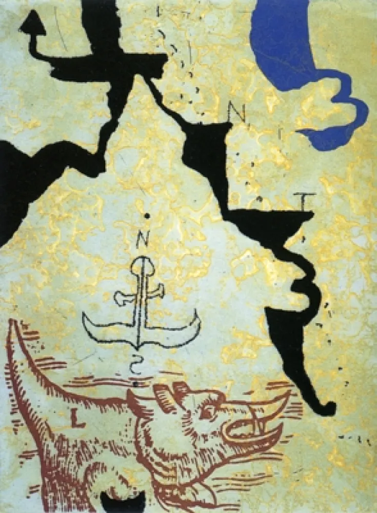 Ets En Aquatint Texier - Nord contre Sud