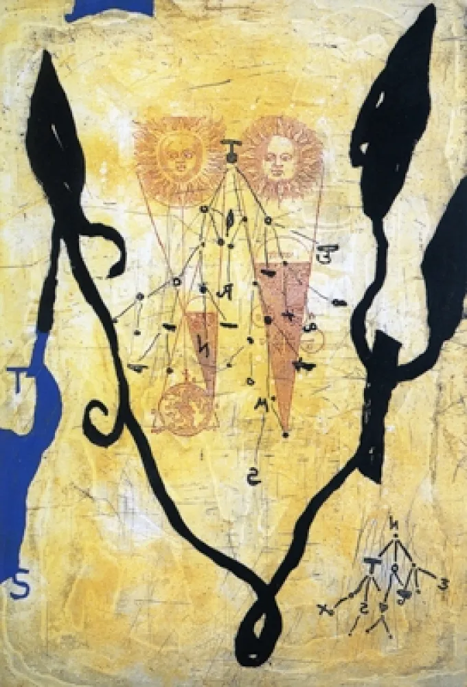 Ets En Aquatint Texier - Soleil double