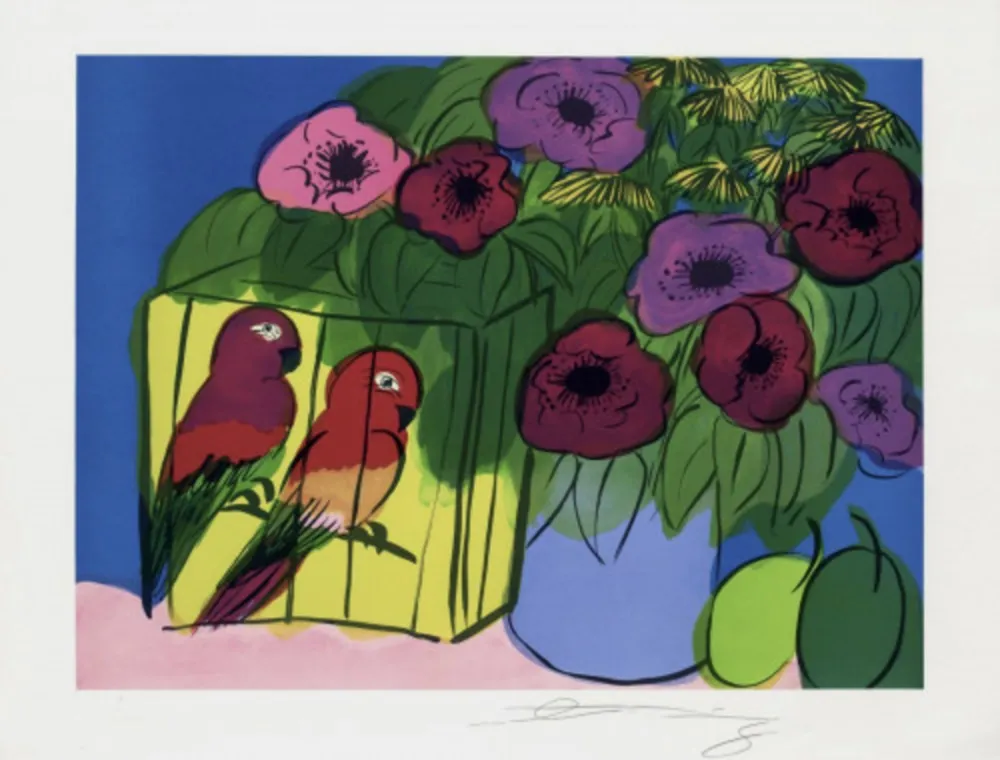 Lithografie Ting - Conversation