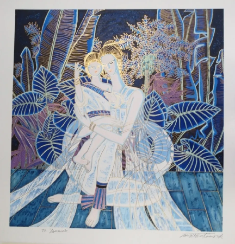 Lithografie Ting - Maternité