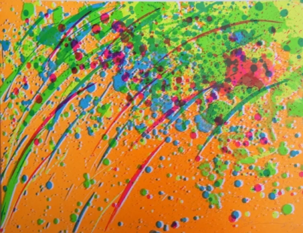 Lithografie Ting - Pluie orange