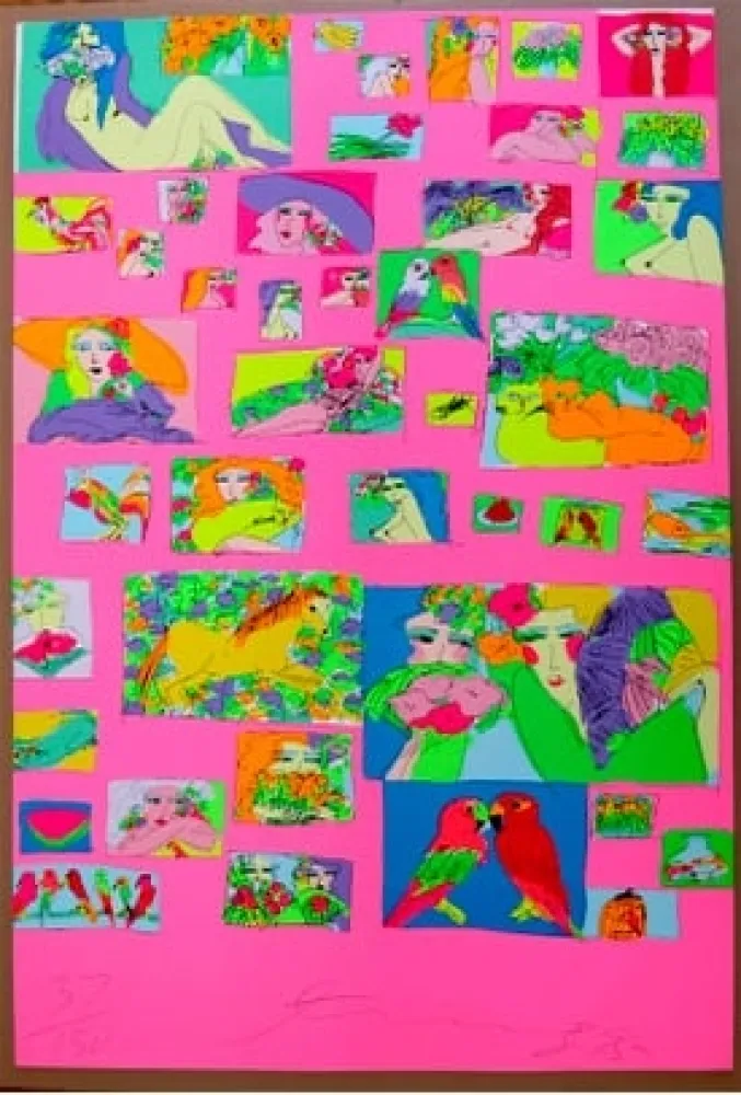 Zeefdruk Ting - Things I like (Fond Rose)