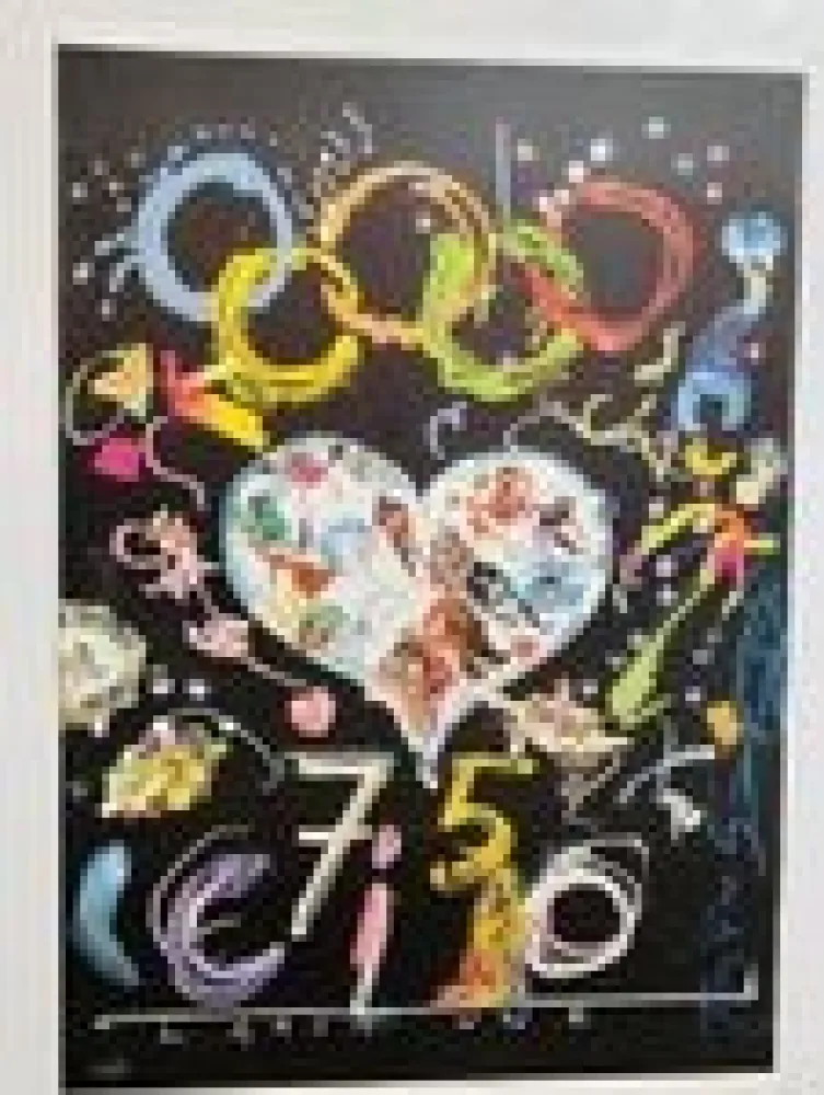 Zeefdruk Tinguely - 75 CIO, Lausanne II