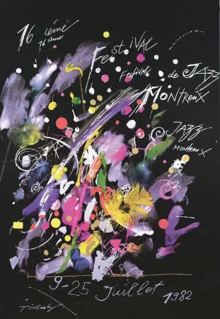 Zeefdruk Tinguely - Montreux Jazz Poster