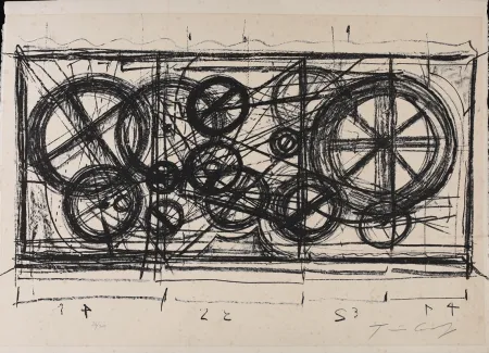 Lithografie Tinguely - Requiem pour une feuille morte