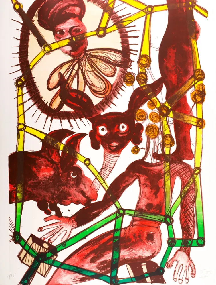 Lithografie Toguo - Looking for your Track